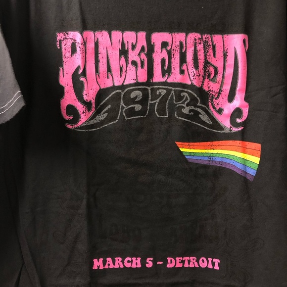 Pink Floyed Distressed Graphic Band Tee - Picture 6 of 8